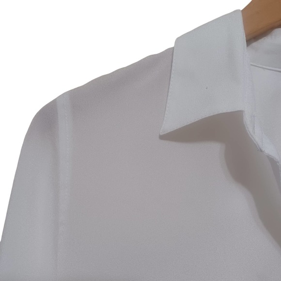 Calvin Klein womens slightly transparent button down shirt Size M - Picture 5 of 5